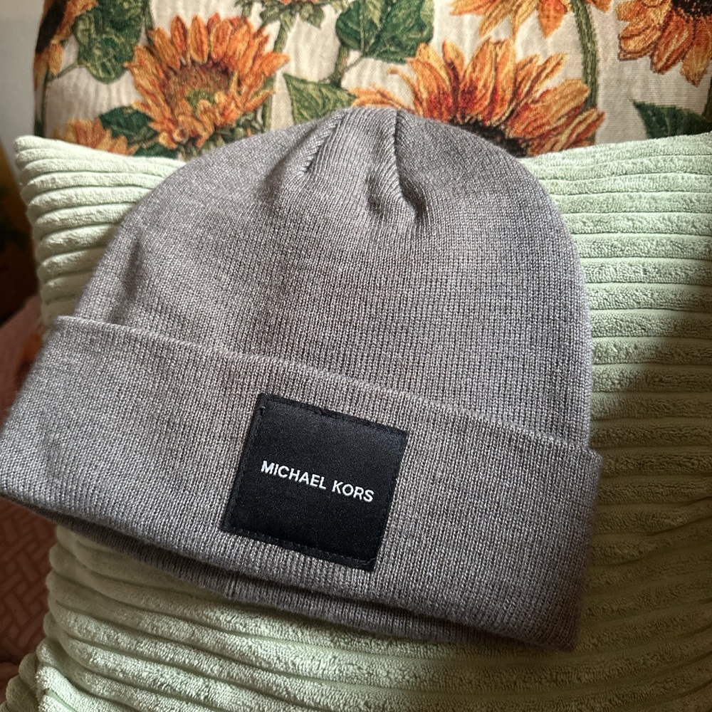 Michael Kors Charcoal Knit Hat